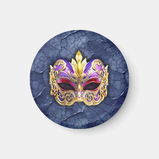 Dekorative Venezianische Maske auf der texturierte Magnet (Vorne)