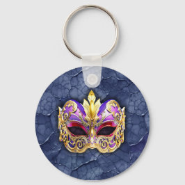 Dekorative Venezianische Maske auf der texturierte Schlüsselanhänger