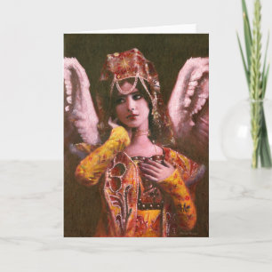 Dekorative Vintag Angel Greetings Card Karte