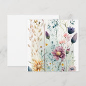 Dekorative Vintage-Aquarellblumen (Vorne/Hinten)