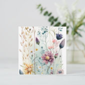Dekorative Vintage-Aquarellblumen (Stehend Vorderseite)