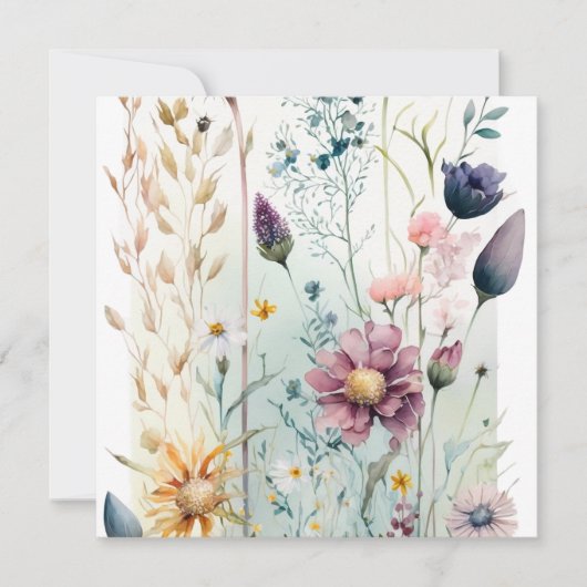 Dekorative Vintage-Aquarellblumen (Vorderseite)