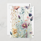 Dekorative Vintage Blume Postkarte (Vorne/Hinten)