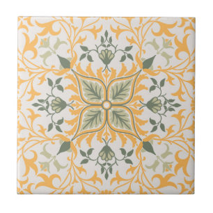 Dekorative Vintage-Blumenranken Fliese