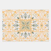 Dekorative Vintage Blumenweine Geschenkpapier Set (Vorderseite)