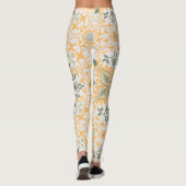 Dekorative Vintage Blumenweine Leggings (Rückseite)
