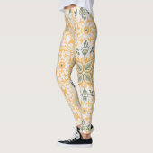 Dekorative Vintage Blumenweine Leggings (Links)