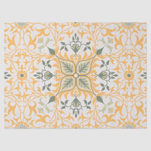 Dekorative Vintage Blumenweine Seidenpapier (Vorderseite)