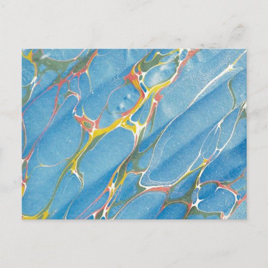 Dekorative Vintage Endpapier-Postkarte Postkarte (Vorderseite)