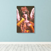 Dekorative Vintage Engel Wrapped Canvas Leinwanddruck (Insitu (Holzboden))
