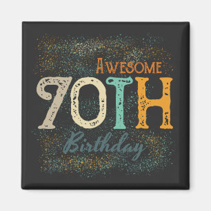 dekorative vintage großartige 70. Geburtstag Magnet
