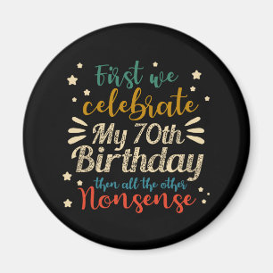 dekorative vintage großartige 70. Geburtstag Magnet