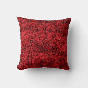 Dekorative Vintage Rote Rose Kissen