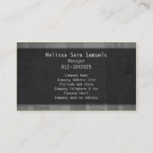 Dekorative Visitenkarte Rustikale Papiermuster (Rückseite)