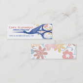 Dekorative Vogelstorchscheren, die Näherin nähen Mini Visitenkarte (Vorne/Hinten)