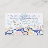 Dekorative Vogelstorchscheren, die Stickerei nähen Visitenkarte (Rückseite)