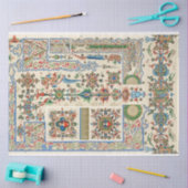 Dekorative volkstümliche Rahmen und Muster decoupa Seidenpapier (Basteln)