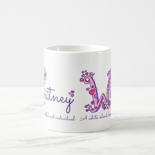 Dekorative W Monogramm-Tasse Kaffeetasse (Mittel)