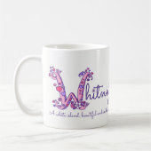 Dekorative W Monogramm-Tasse Kaffeetasse (Links)