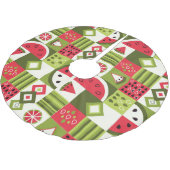 Dekorative Watermelon Elemente Kunst, Dichtung und Polyester Weihnachtsbaumdecke (Schrägansicht)
