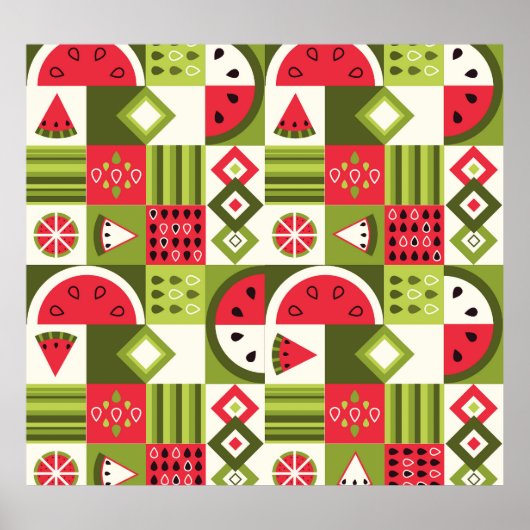 Dekorative Watermelon Elemente Kunst, Dichtung und Poster (Vorne)