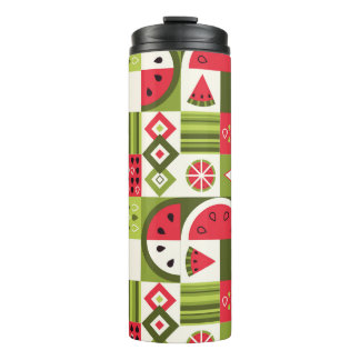 Dekorative Watermelon Elemente Kunst, Dichtung und Thermosbecher