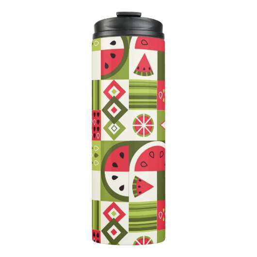 Dekorative Watermelon Elemente Kunst, Dichtung und Thermosbecher (Vorderseite)