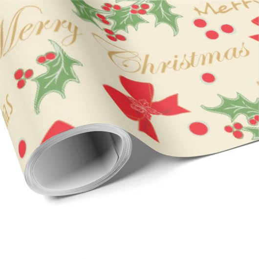 Dekorative Weihnachtsabstriche Geschenkpapier (Rolleneckpunkt)