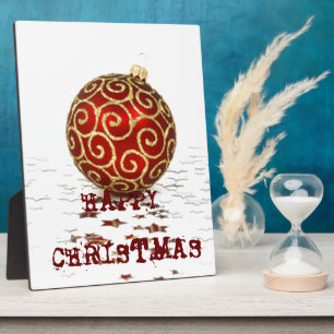 Dekorative Weihnachtsbälle Fotoplatte