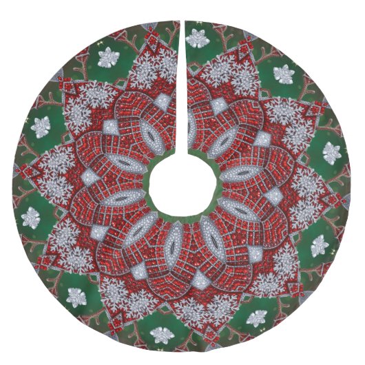Dekorative Weihnachtsbaum-Unterlage Polyester Weihnachtsbaumdecke (Vorderseite)
