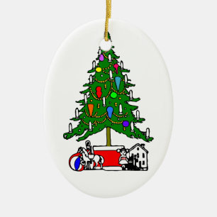 Dekorative Weihnachtsbaumdekorationen Keramikornament