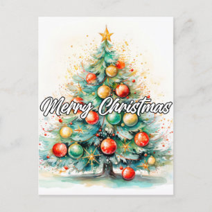 Dekorative Weihnachtsbaume Postkarte