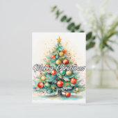Dekorative Weihnachtsbaume Postkarte (Stehend Vorderseite)