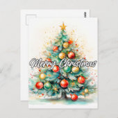 Dekorative Weihnachtsbaume Postkarte (Vorne/Hinten)