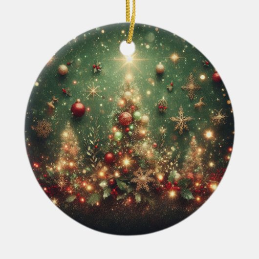 Dekorative Weihnachtsbaumen Keramik Ornament (Vorne)