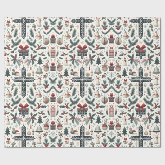 Dekorative Weihnachtsdekoration Geschenkpapier (Flach)