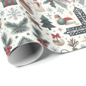 Dekorative Weihnachtsdekoration Geschenkpapier (Rolleneckpunkt)