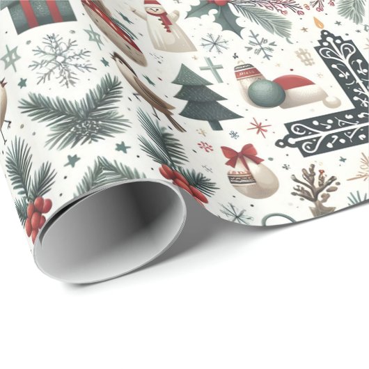 Dekorative Weihnachtsdekoration Geschenkpapier (Rolleneckpunkt)