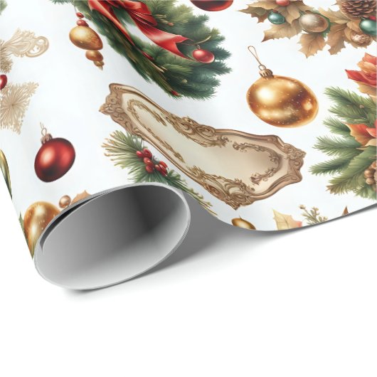 Dekorative Weihnachtsdekoration Geschenkpapier (Rolleneckpunkt)