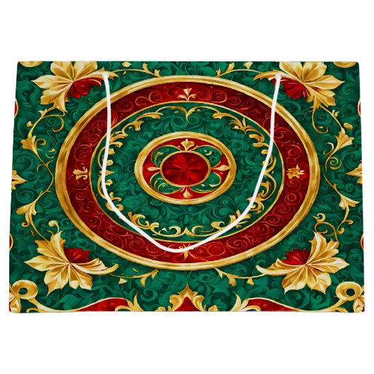 Dekorative Weihnachtsgeschenktüte der Flora Große Geschenktüte (Vorderseite)