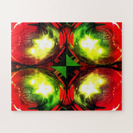 Dekorative Weihnachtskugeln Kunst Puzzle (Horizontal)