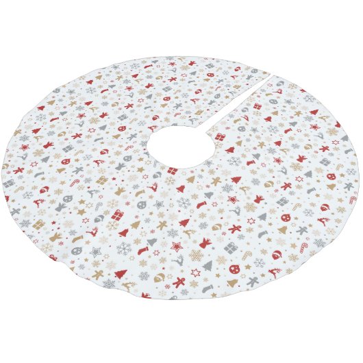 Dekorative Weihnachtsmuster Polyester Weihnachtsbaumdecke (Schrägansicht)