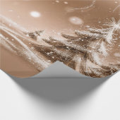 Dekorative Weihnachtsornamente mit Schnee Geschenkpapier (Ecke)