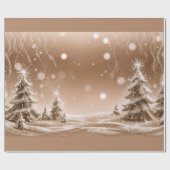 Dekorative Weihnachtsornamente mit Schnee Geschenkpapier (Flach)