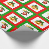 Dekorative Weihnachtsschmuck Elegant im Weißen Geschenkpapier (Ecke)