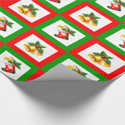 Dekorative Weihnachtsschmuck Elegant im Weißen Geschenkpapier (Ecke)