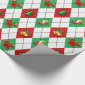 Dekorative Weihnachtsschmuck Elegant im Weißen Geschenkpapier (Ecke)