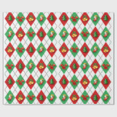 Dekorative Weihnachtsschmuck Elegant im Weißen Geschenkpapier (Flach)