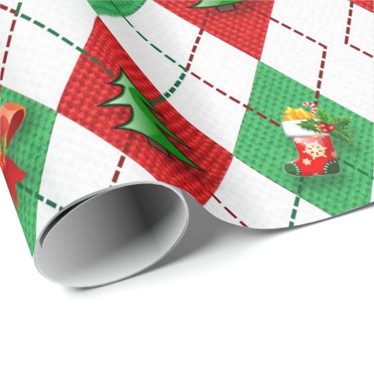 Dekorative Weihnachtsschmuck Elegant im Weißen Geschenkpapier (Rolleneckpunkt)