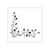 Dekorative Weinreben und Blätter Eckgestaltung Gummistempel (Prägung)